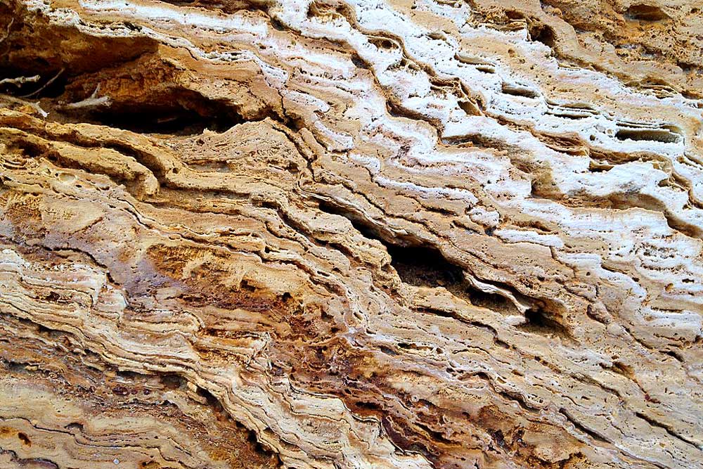 Portion of travertine rock